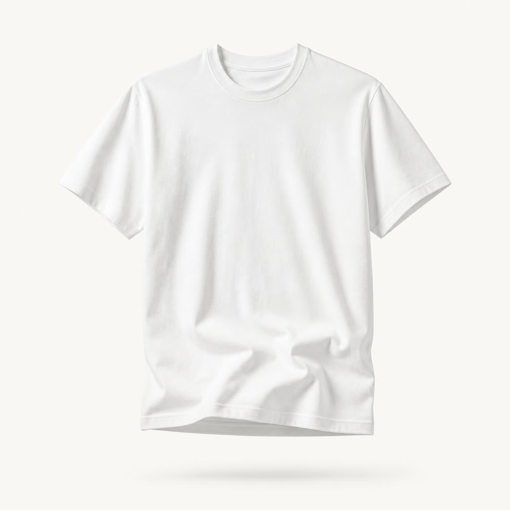 Blank premium white t-shirt mockup